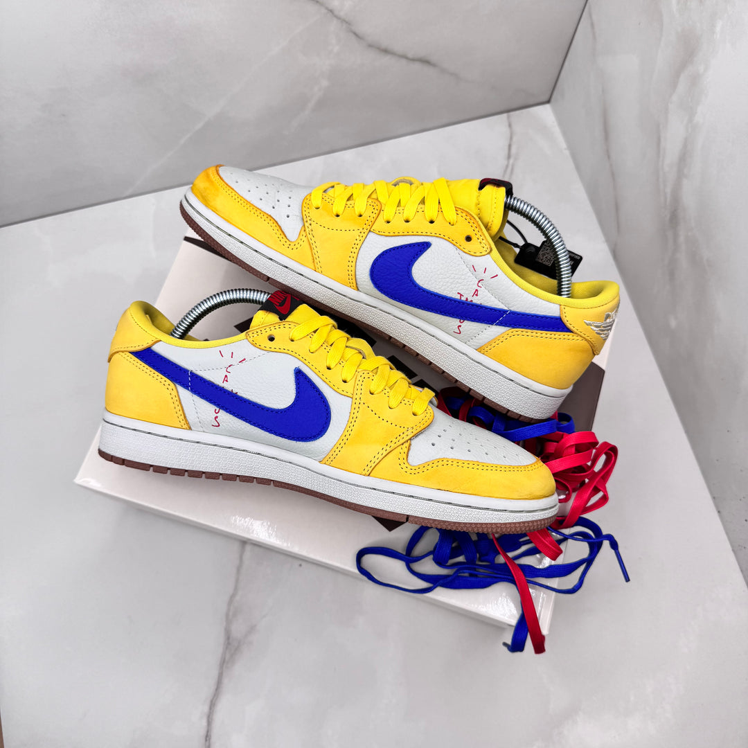 Jordan 1 Low Travis Scott Canary Yellow 7UK