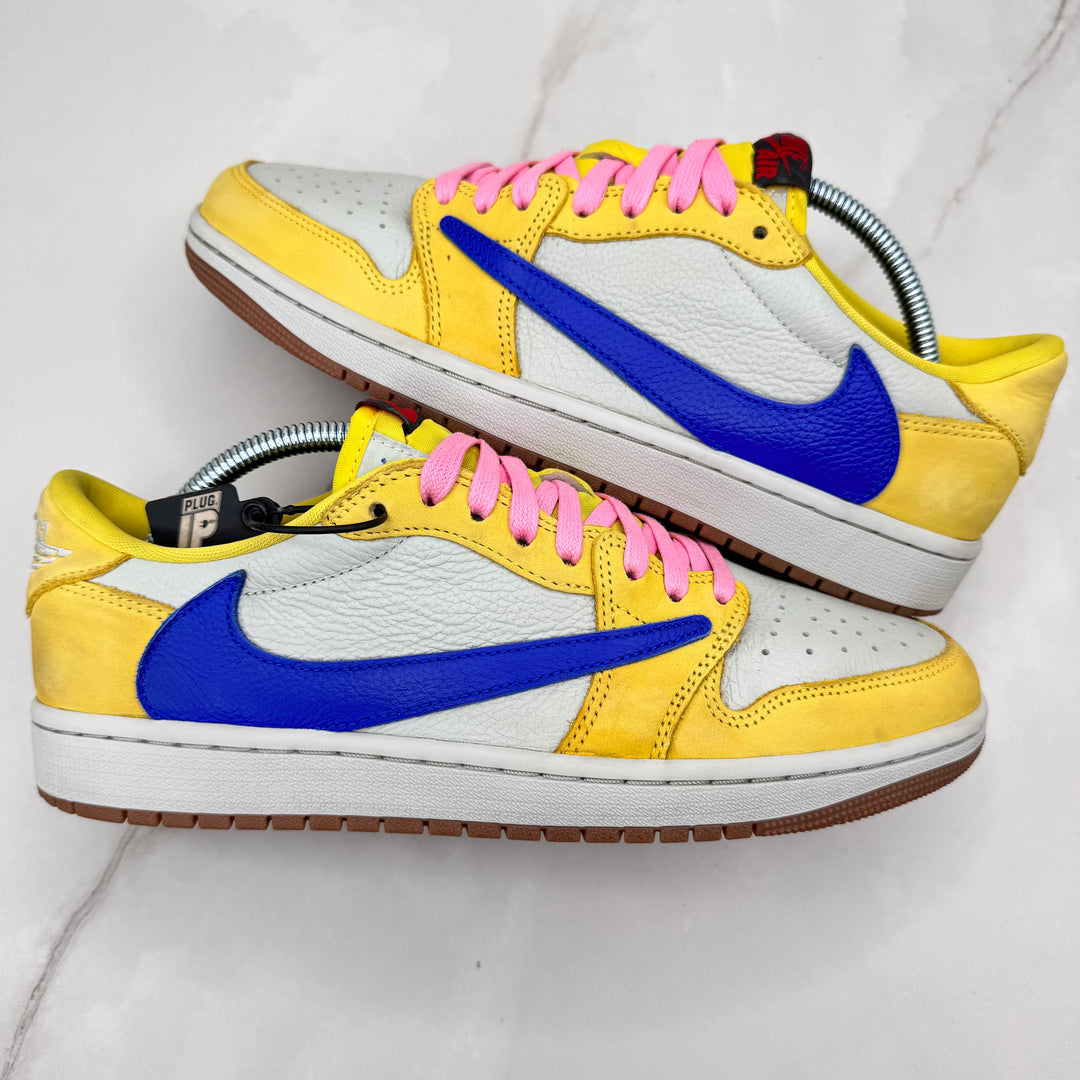Jordan 1 Low Travis Scott Canary Yellow 8UK