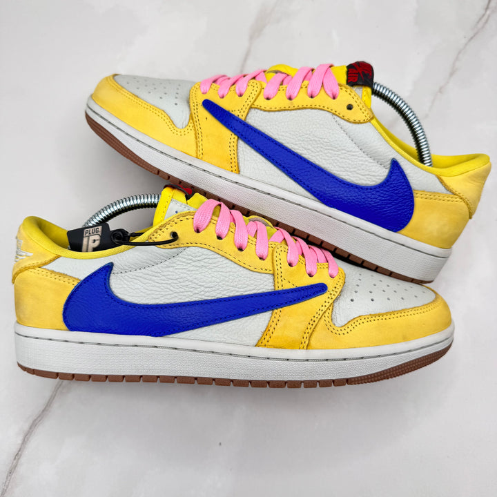 Jordan 1 Low Travis Scott Canary Yellow 8UK