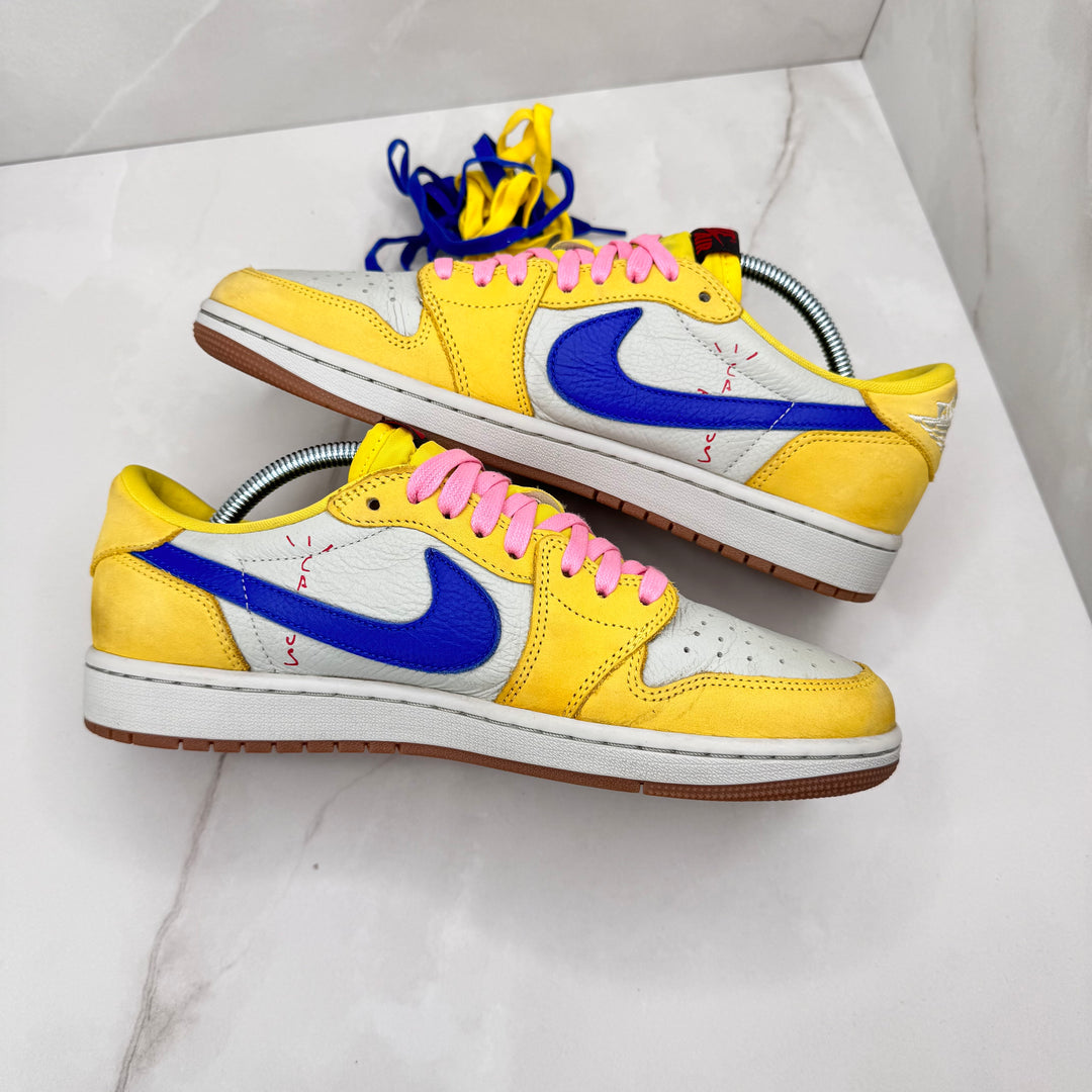 Jordan 1 Low Travis Scott Canary Yellow 8UK