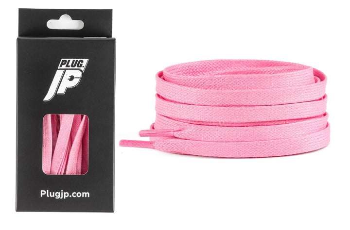 Premium Waxed Flat Shoe Laces (Pink)