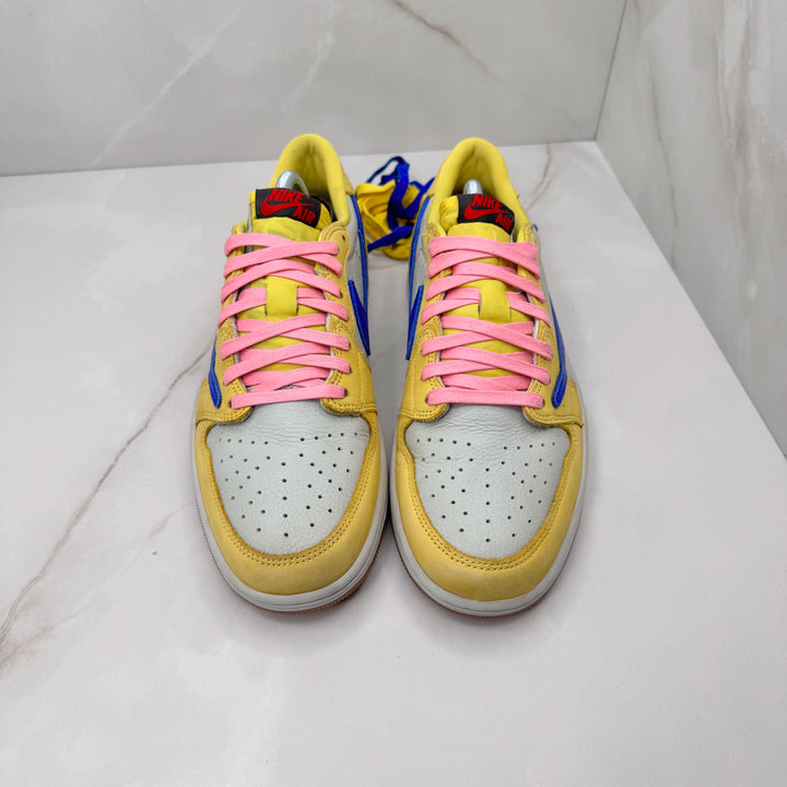Jordan 1 Low Travis Scott Canary Yellow 8UK