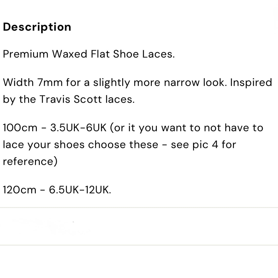 Premium Waxed Flat Shoe Laces (Cream)