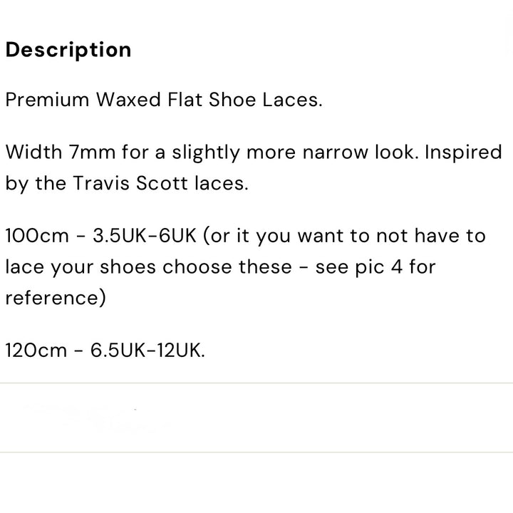 Premium Waxed Flat Shoe Laces (Cream)