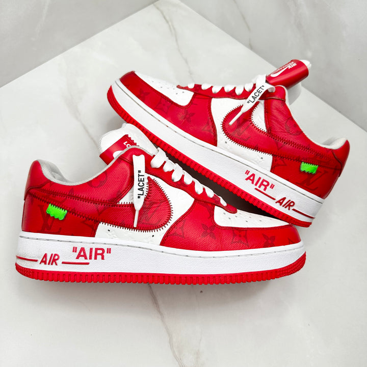 Louis Vuitton Air Force 1 Red LV7.5US (Fits 7UK/7.5UK)