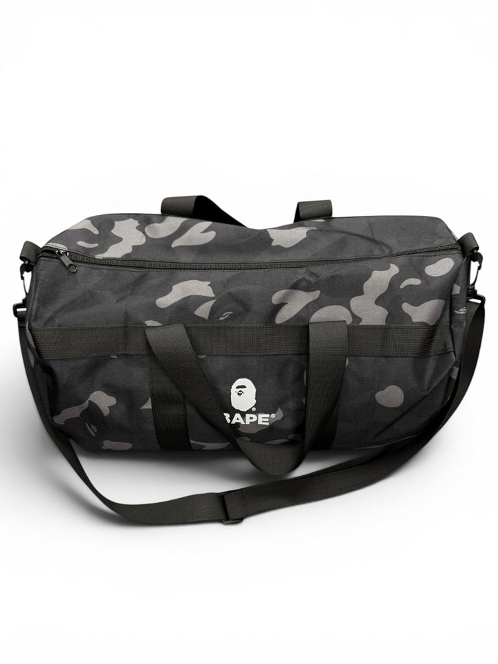 BAPE Black Camo Travel Duffle Bag With Cross Body Strap brand new