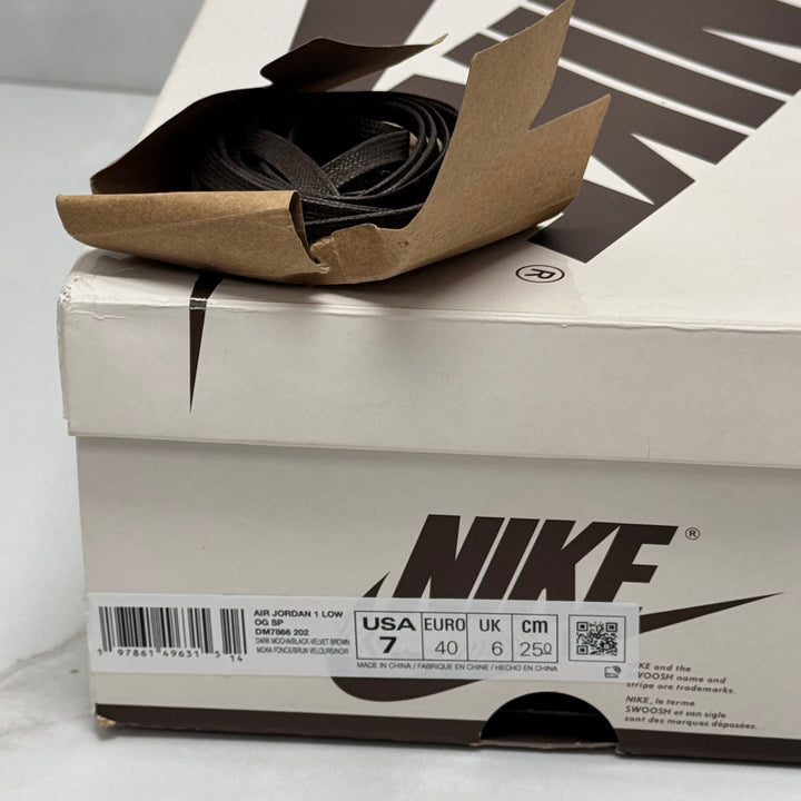 Jordan 1 Low Travis Scott Velvet 6UK