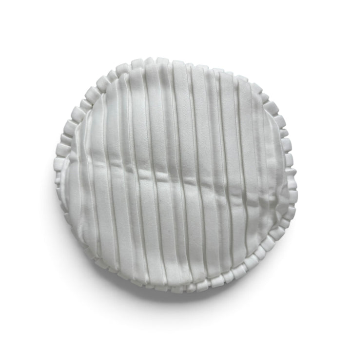 DIOR Beauty White Pleated Drawstring Bucket Cosmetics Bag