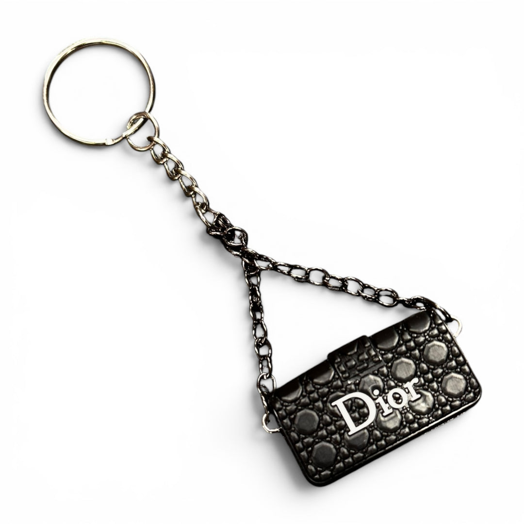 Mini Handbag Keychain Black D