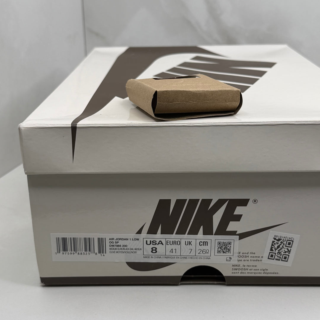 Jordan 1 Low Travis Scott Medium Olive 7UK (2485)