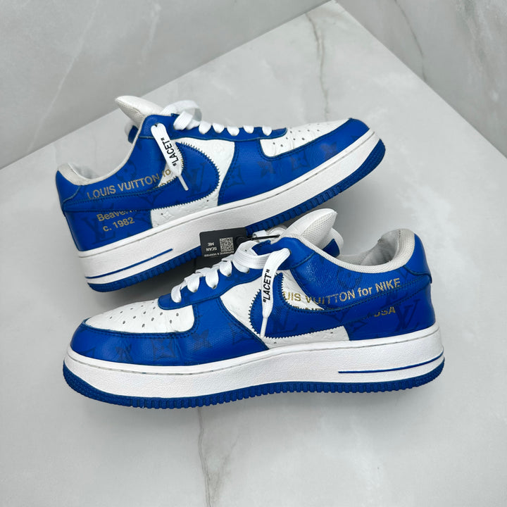 Louis Vuitton Air Force 1 Blue LV9US (Fits a 8.5UK/9UK)