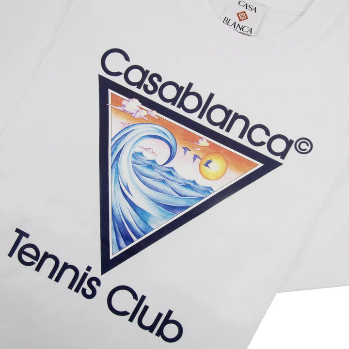 Casablanca Tennis Club Navy White T-shirt (C4)