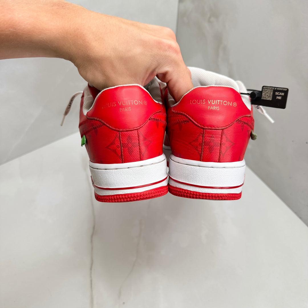 Louis Vuitton Air Force 1 Red LV7.5US (Fits 7UK/7.5UK)