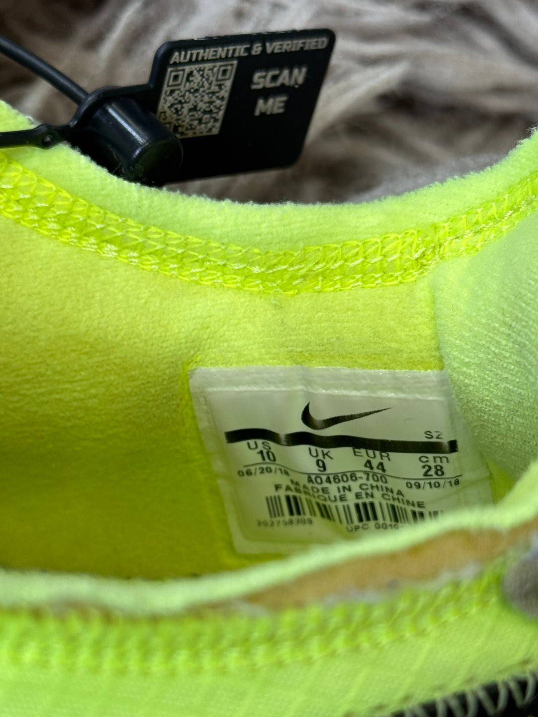 Nike AF1 off white volt 9UK