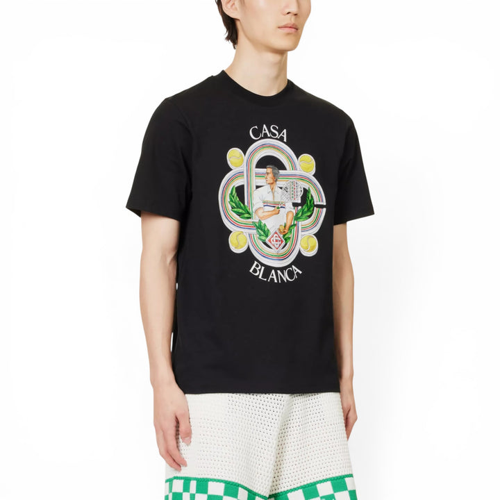 Casablanca Le Joueur Tennis Black T-shirt