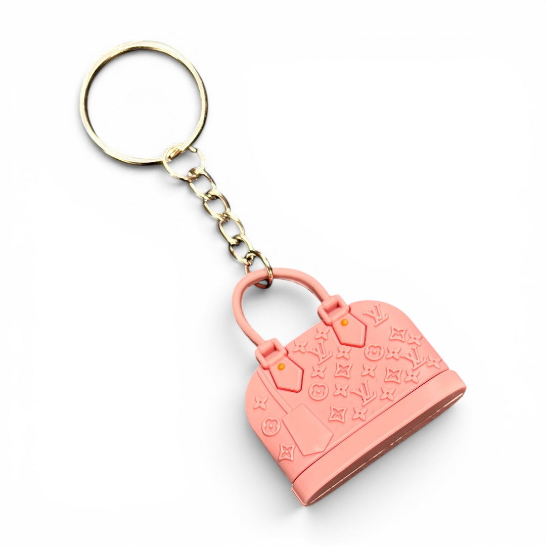 Mini Handbag Keychain Pink L