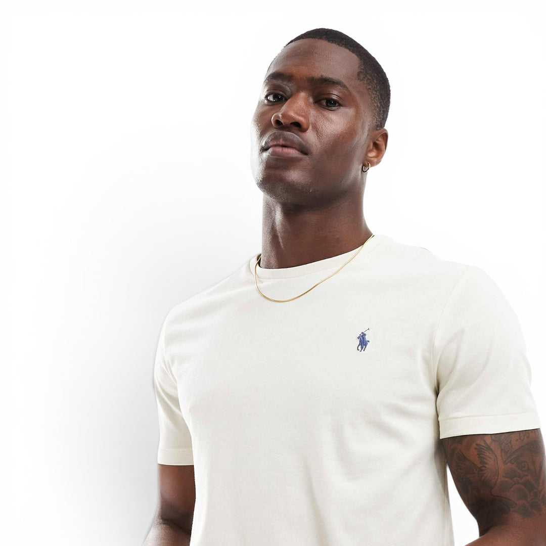 Ralph Lauren Slim Fit Custom Cream T-shirt