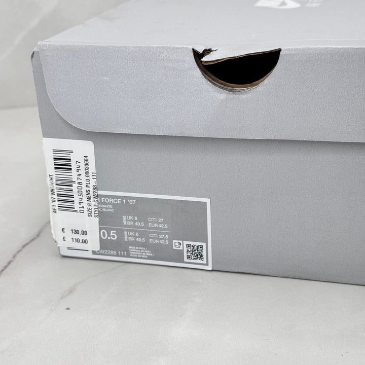 Nike Air Force 1 White 8UK