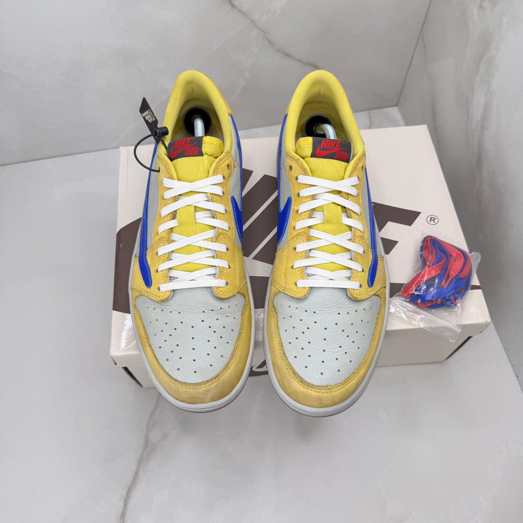 Jordan 1 Low Travis Scott Canary Yellow 11UK