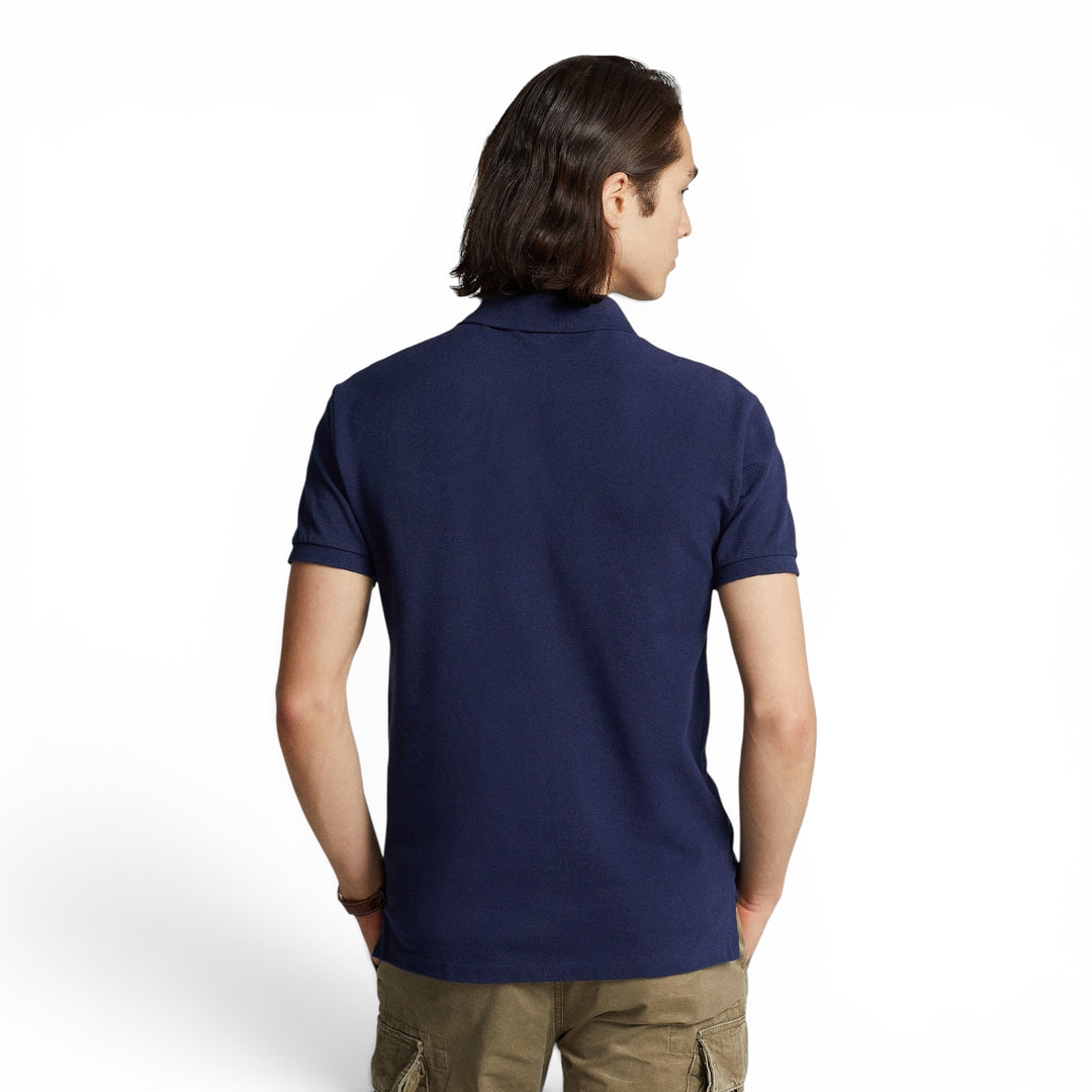 Ralph Lauren Navy Slim Fit Mesh Polo Shirt