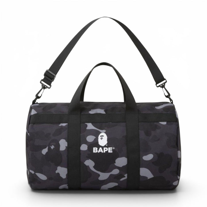 BAPE Black Camo Travel Duffle Bag With Cross Body Strap