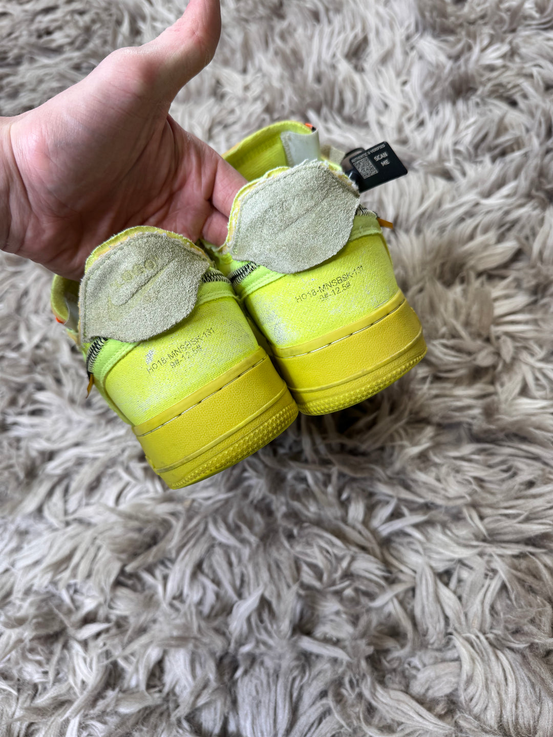 Nike AF1 off white volt 9UK