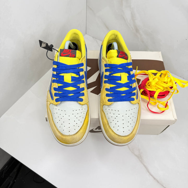 Jordan 1 Low Travis Scott Canary Yellow 8UK (2558)