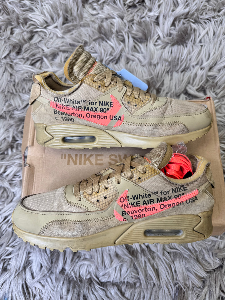 Nike air max 90 off white desert ore 8.5UK