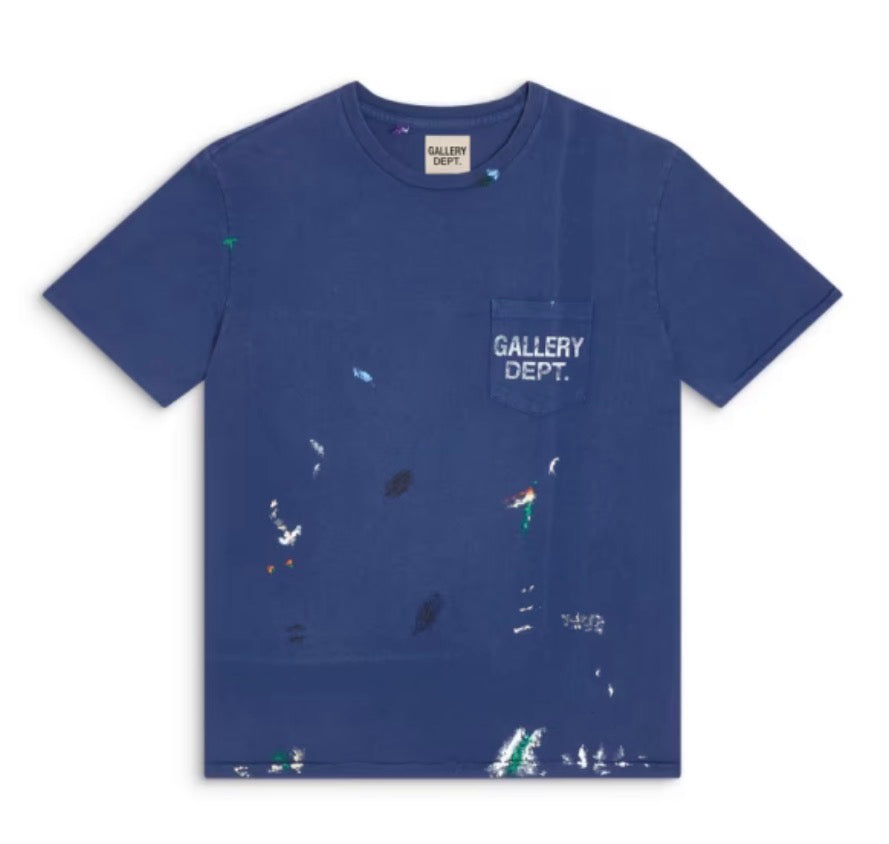 Gallery Dept. Navy Paint Splatter T-shirt (G5)