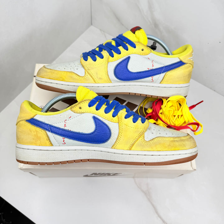 Jordan 1 Low Travis Scott Canary Yellow 8UK (2558)