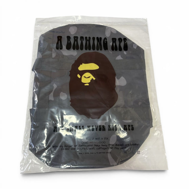 BAPE Black Camo Travel Duffle Bag With Cross Body Strap