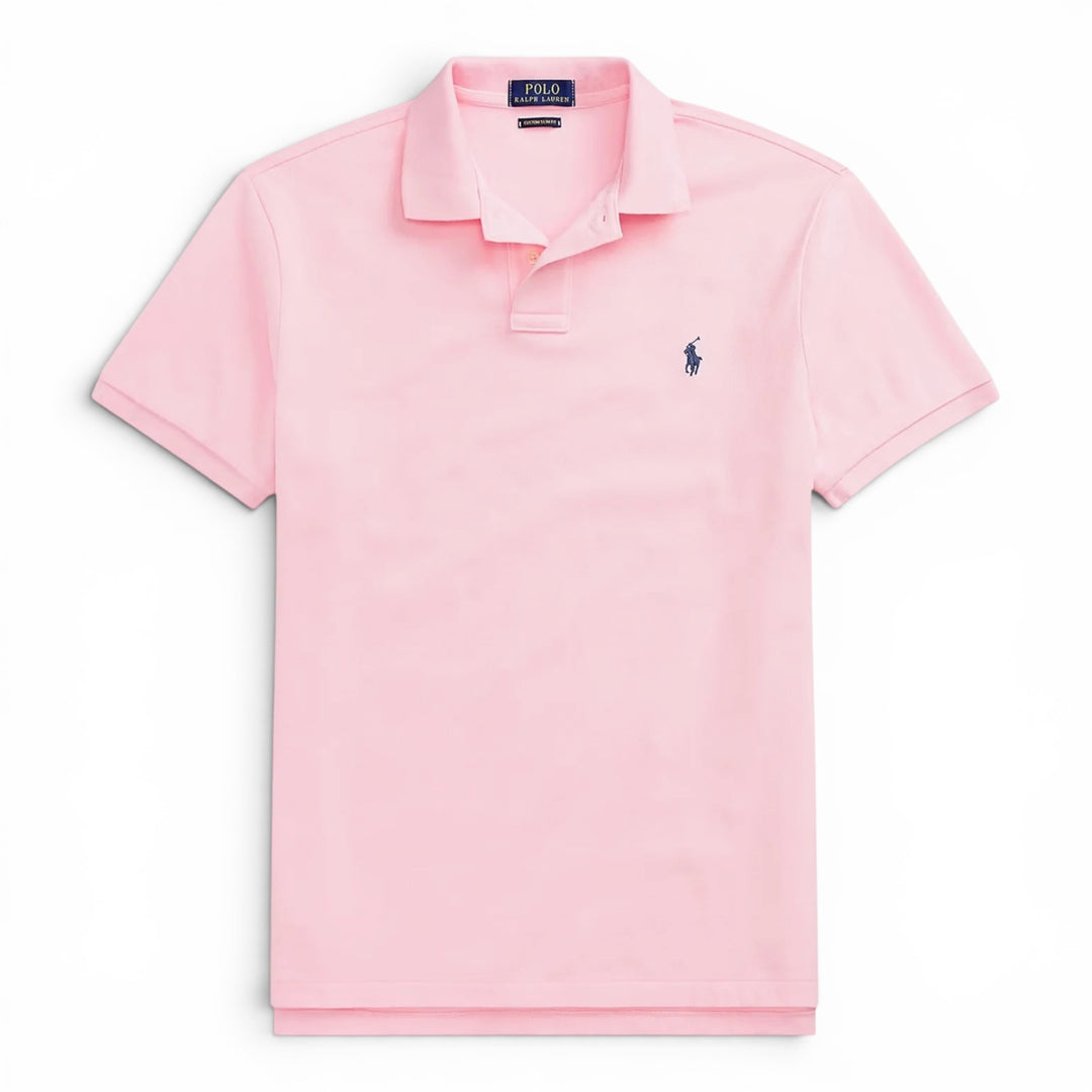 Ralph Lauren Pink Slim Fit Mesh Polo Shirt