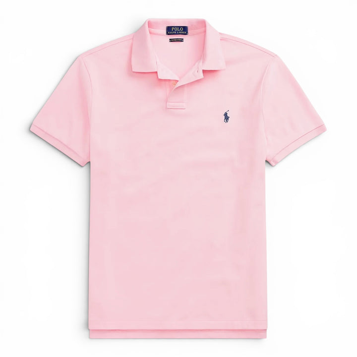 Ralph Lauren Pink Slim Fit Mesh Polo Shirt