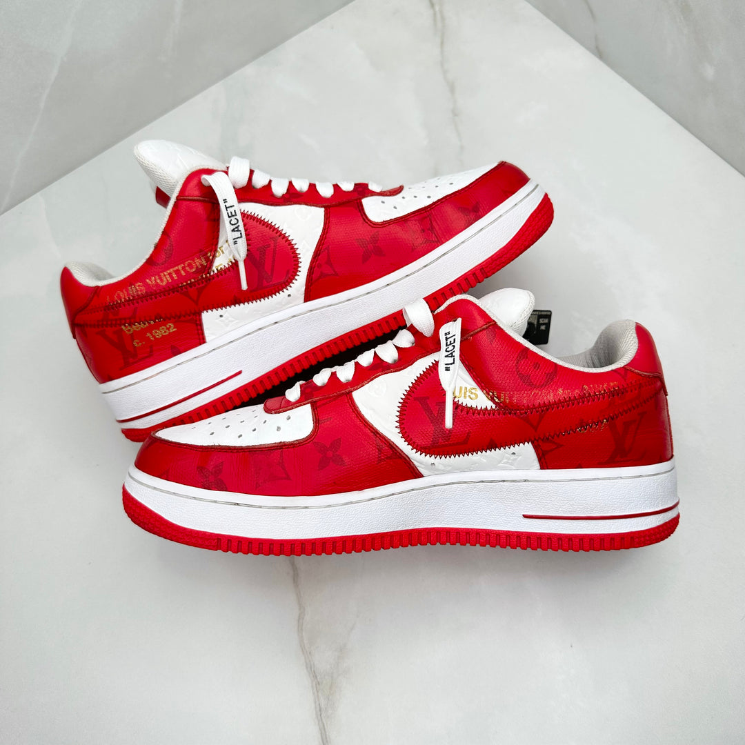 Louis Vuitton Air Force 1 Red LV7.5US (Fits 7UK/7.5UK)