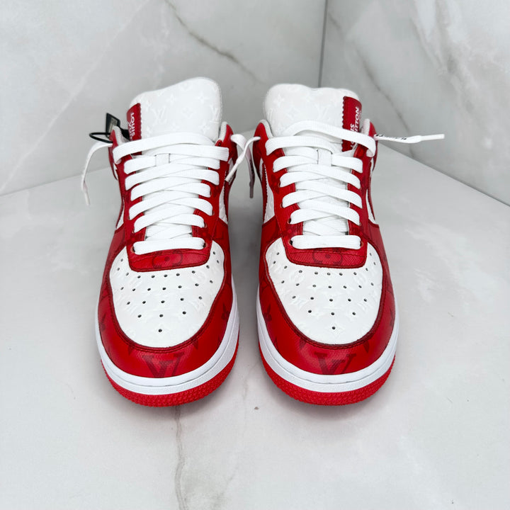 Louis Vuitton Air Force 1 Red LV7US (Fits 6.5UK/7UK)