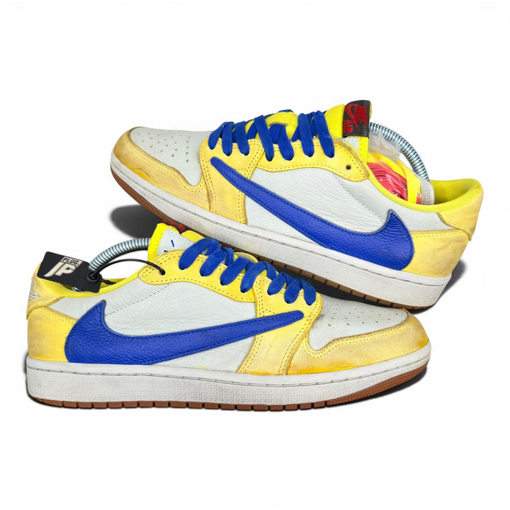Jordan 1 Low Travis Scott Canary Yellow 8UK (2558)