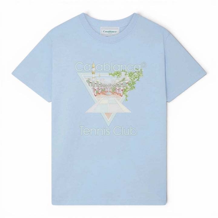 Casablanca Tennis Club Icon Baby Blue T-Shirt