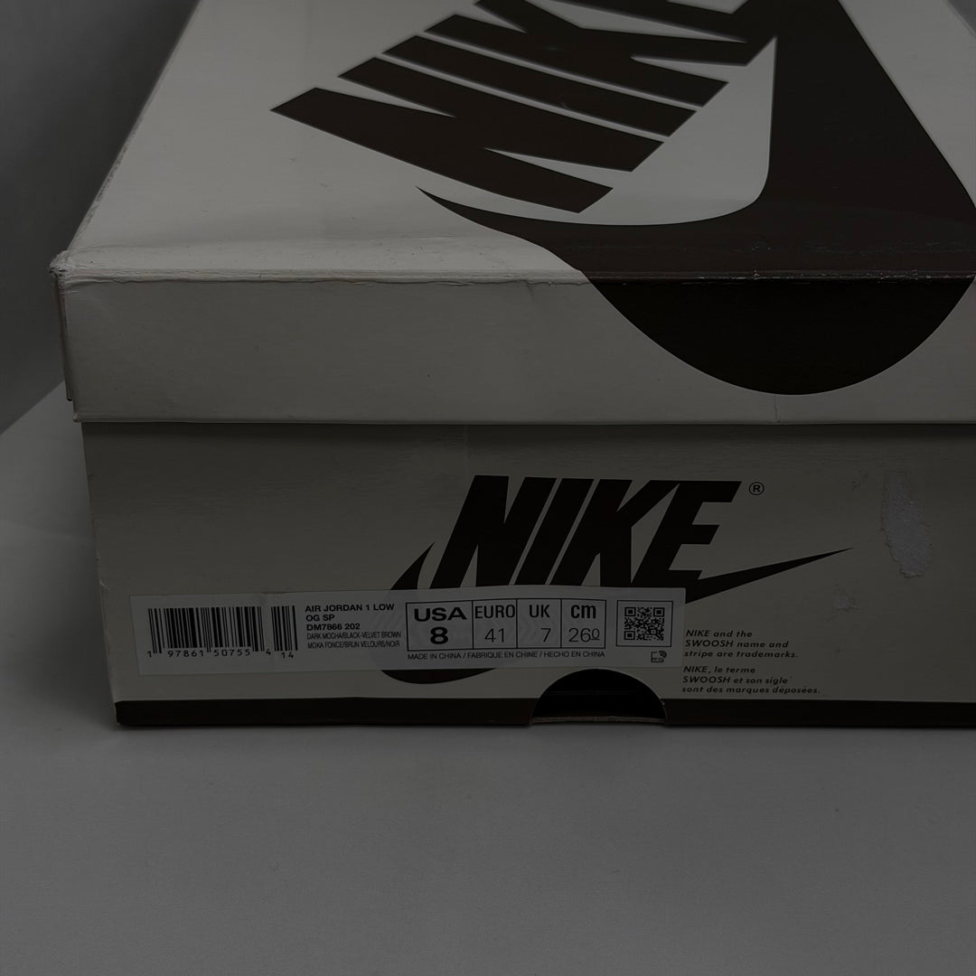 Jordan 1 Low Travis Scott Velvet Brown 7UK