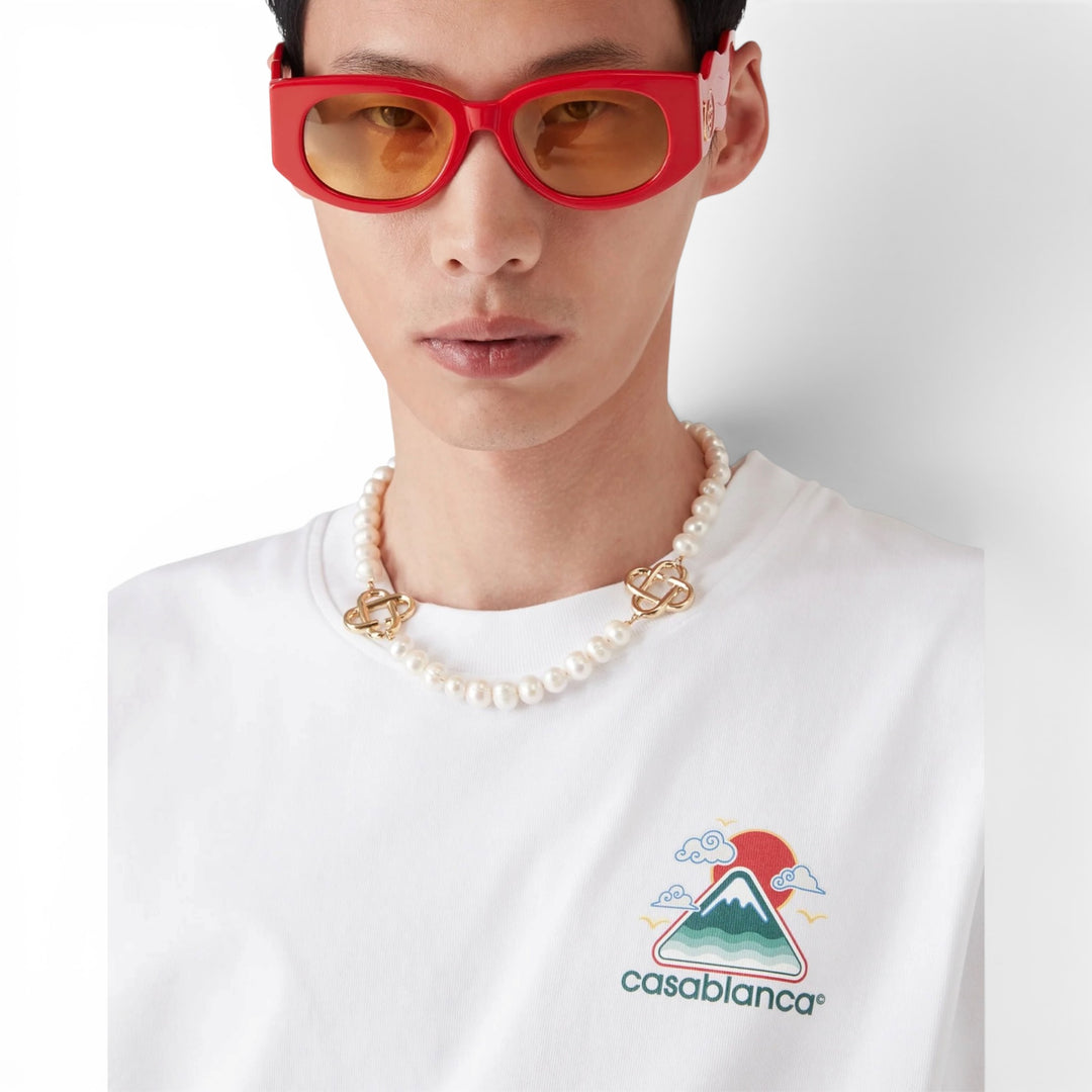 Casablanca Montagne Ondulee White T-Shirt