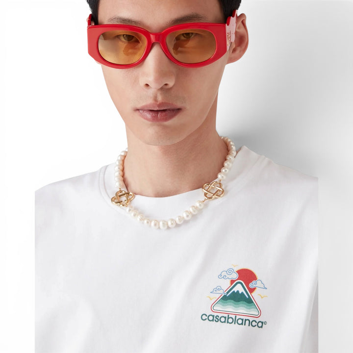 Casablanca Montagne Ondulee White T-Shirt