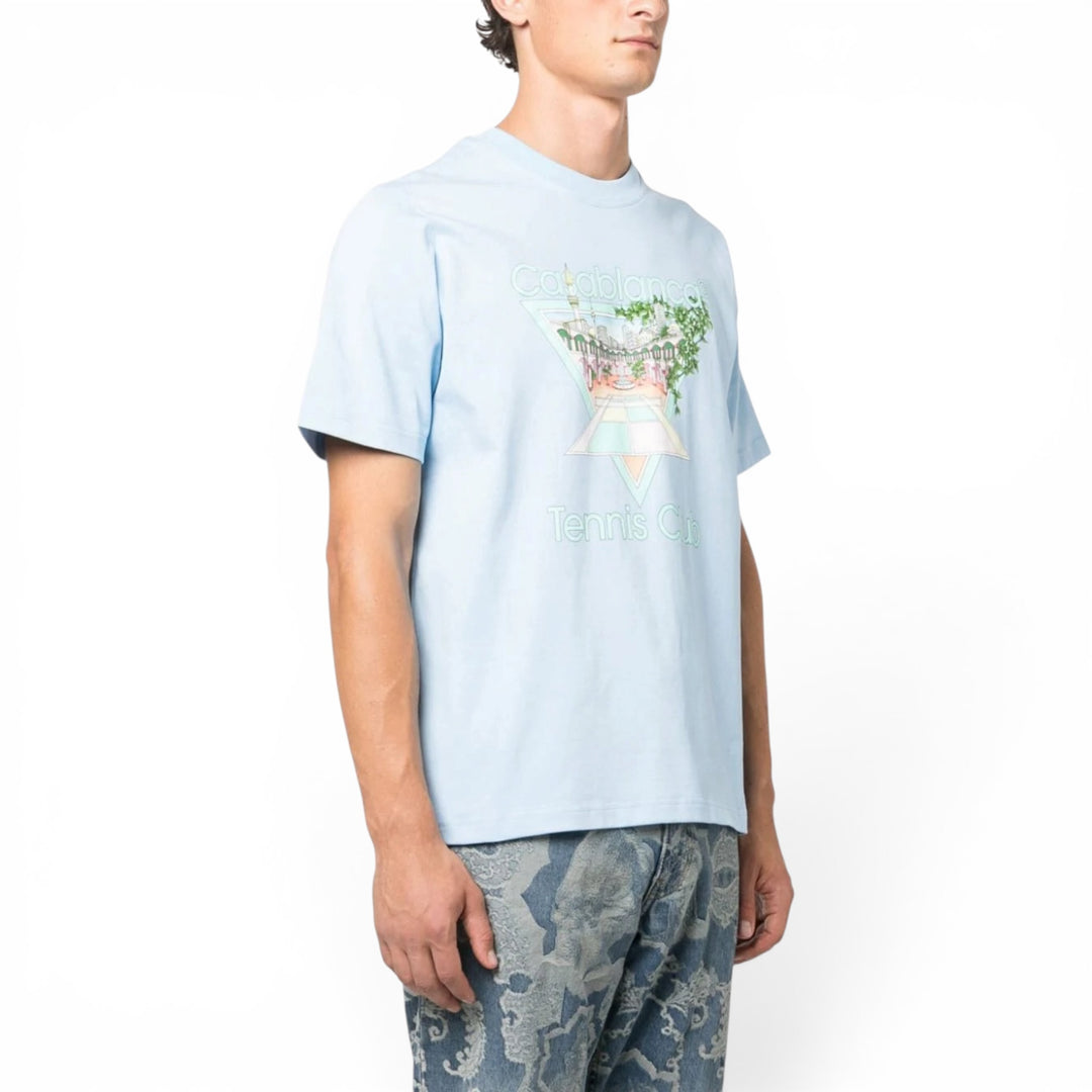 Casablanca Tennis Club Icon Baby Blue T-Shirt