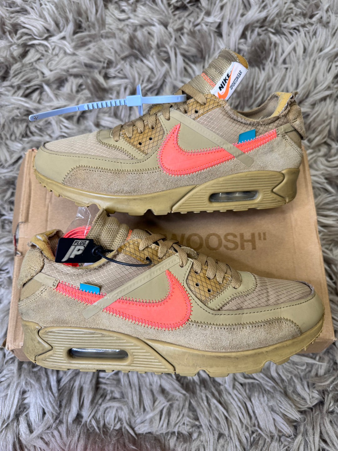 Nike air max 90 off white desert ore 8.5UK