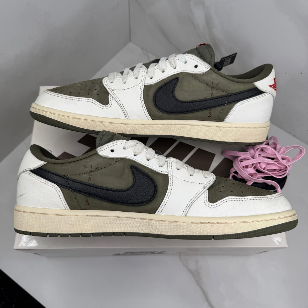 Jordan 1 Low Travis Scott Medium Olive 12UK (2696)
