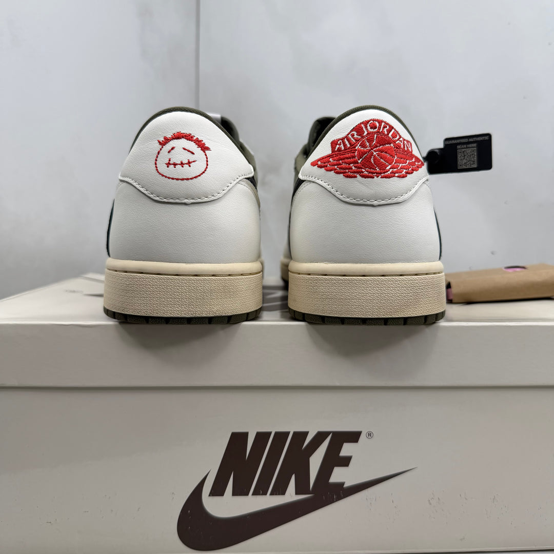 Jordan 1 Low Travis Scott Medium Olive 12UK