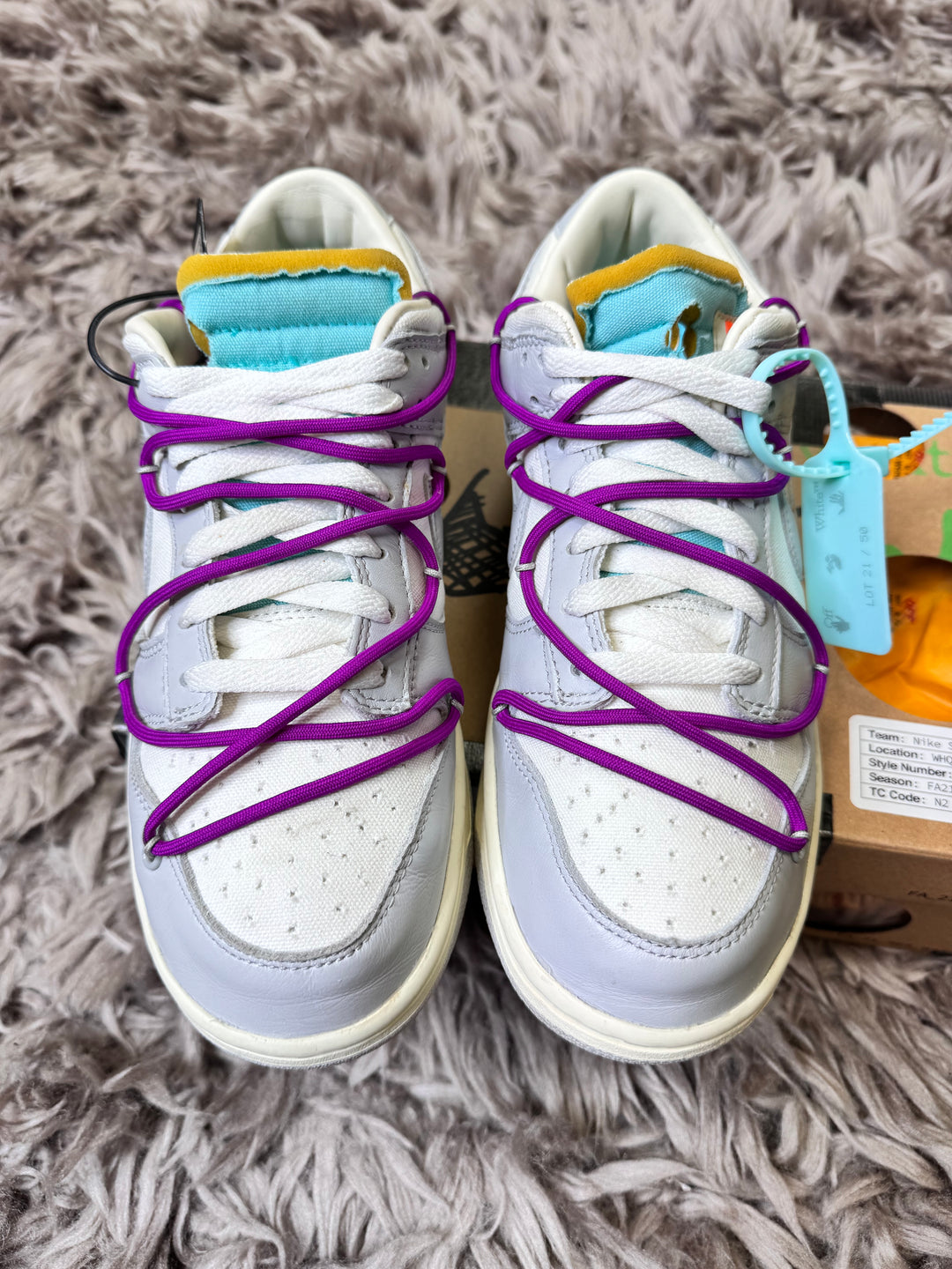 Nike off white dunk lot 21 8UK