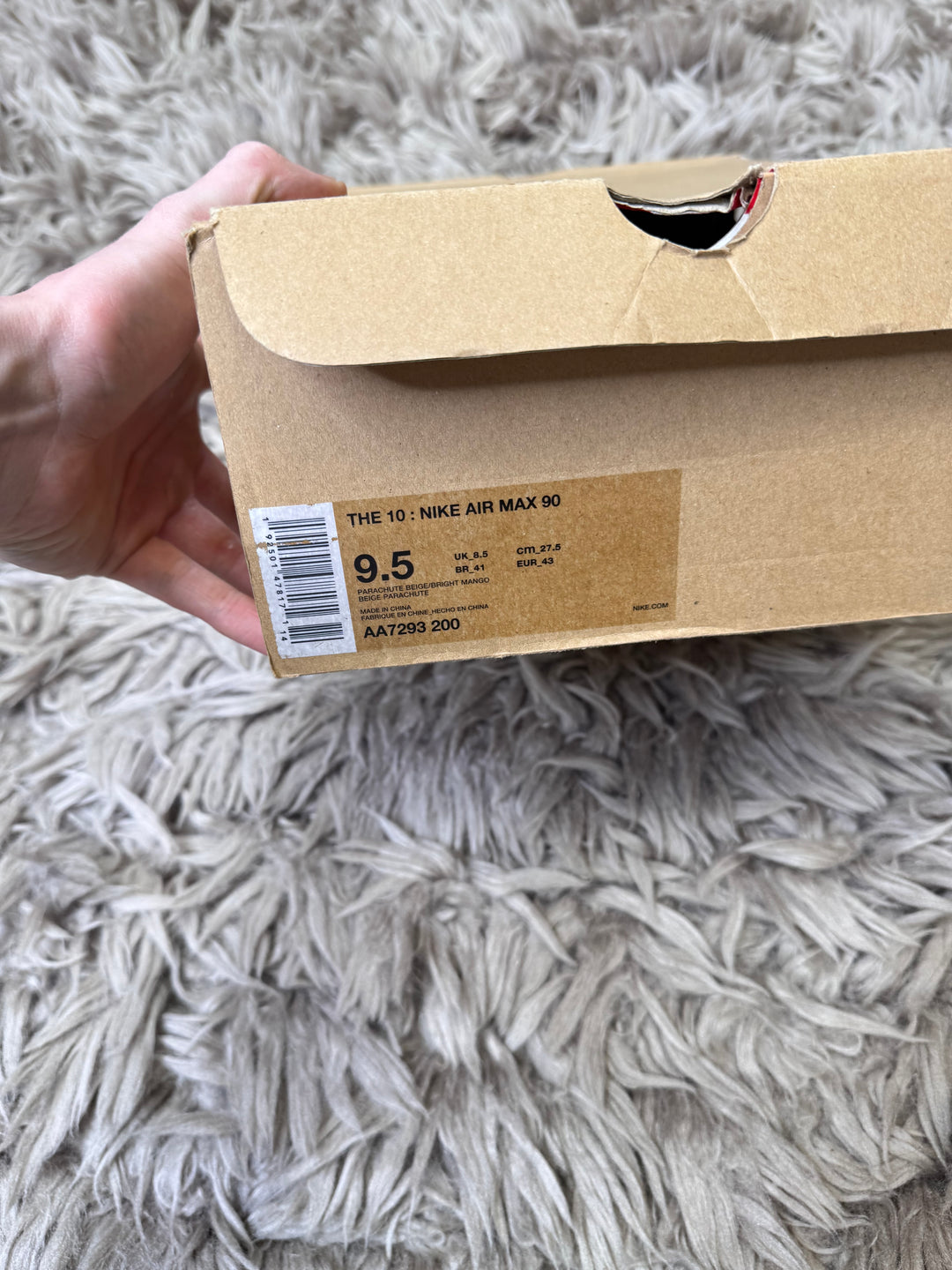 Nike air max 90 off white desert ore 8.5UK