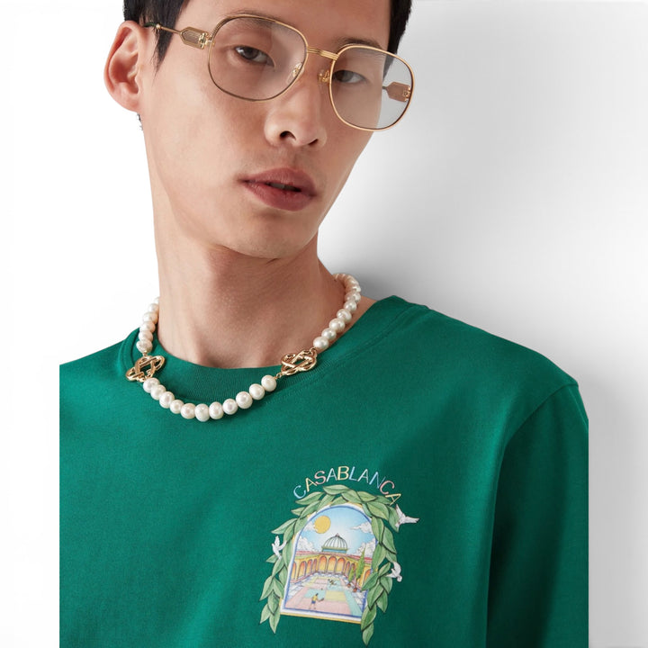 Casablanca L’arche De Tennis Green T-shirt