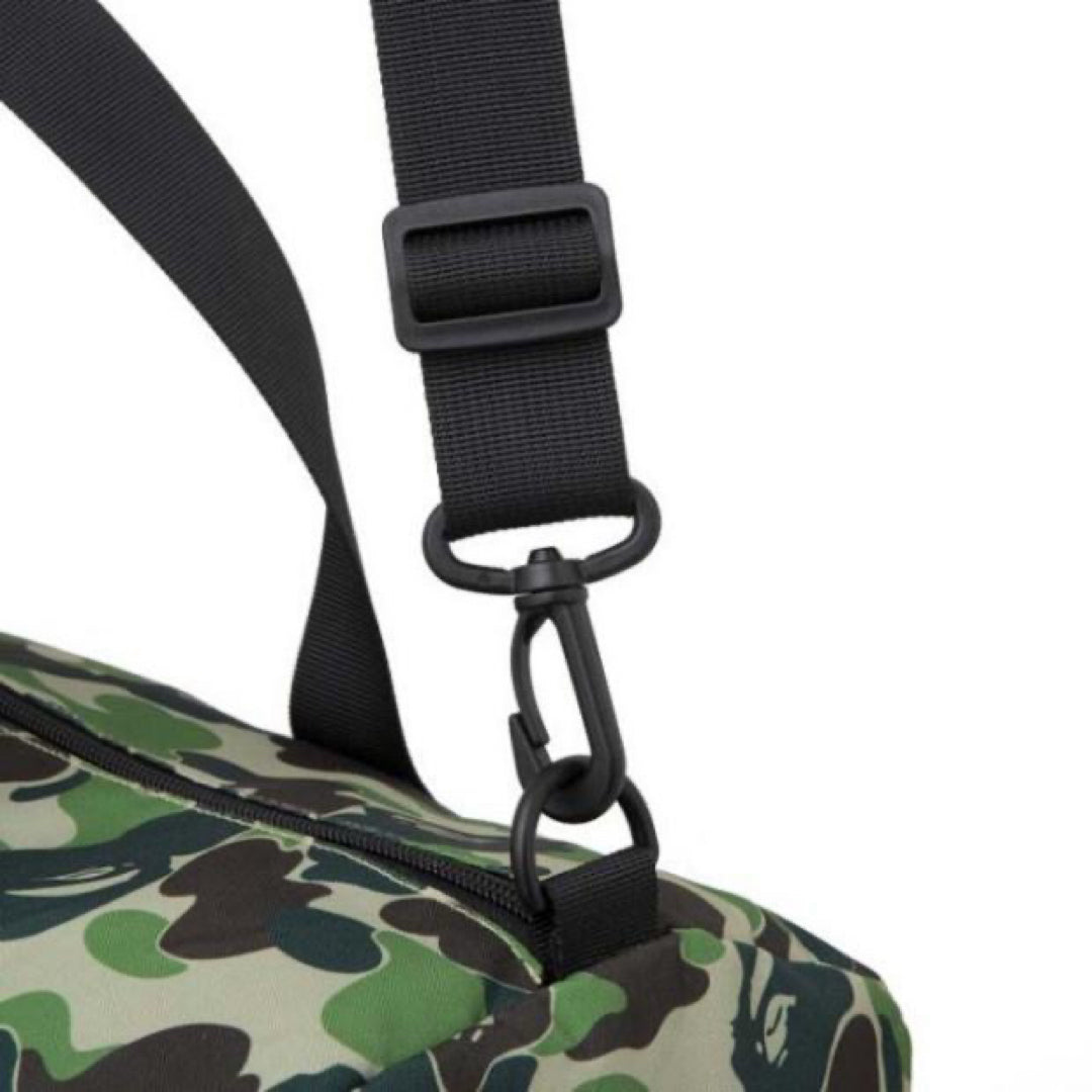 BAPE Green Camo Travel Duffle Bag With Crossbody Strap
