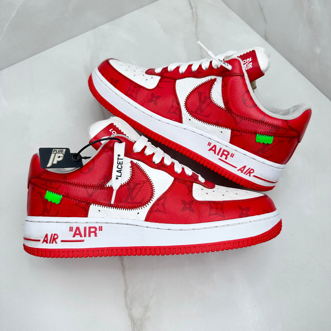 Louis Vuitton Air Force 1 Red LV7US (Fits 6.5UK/7UK)
