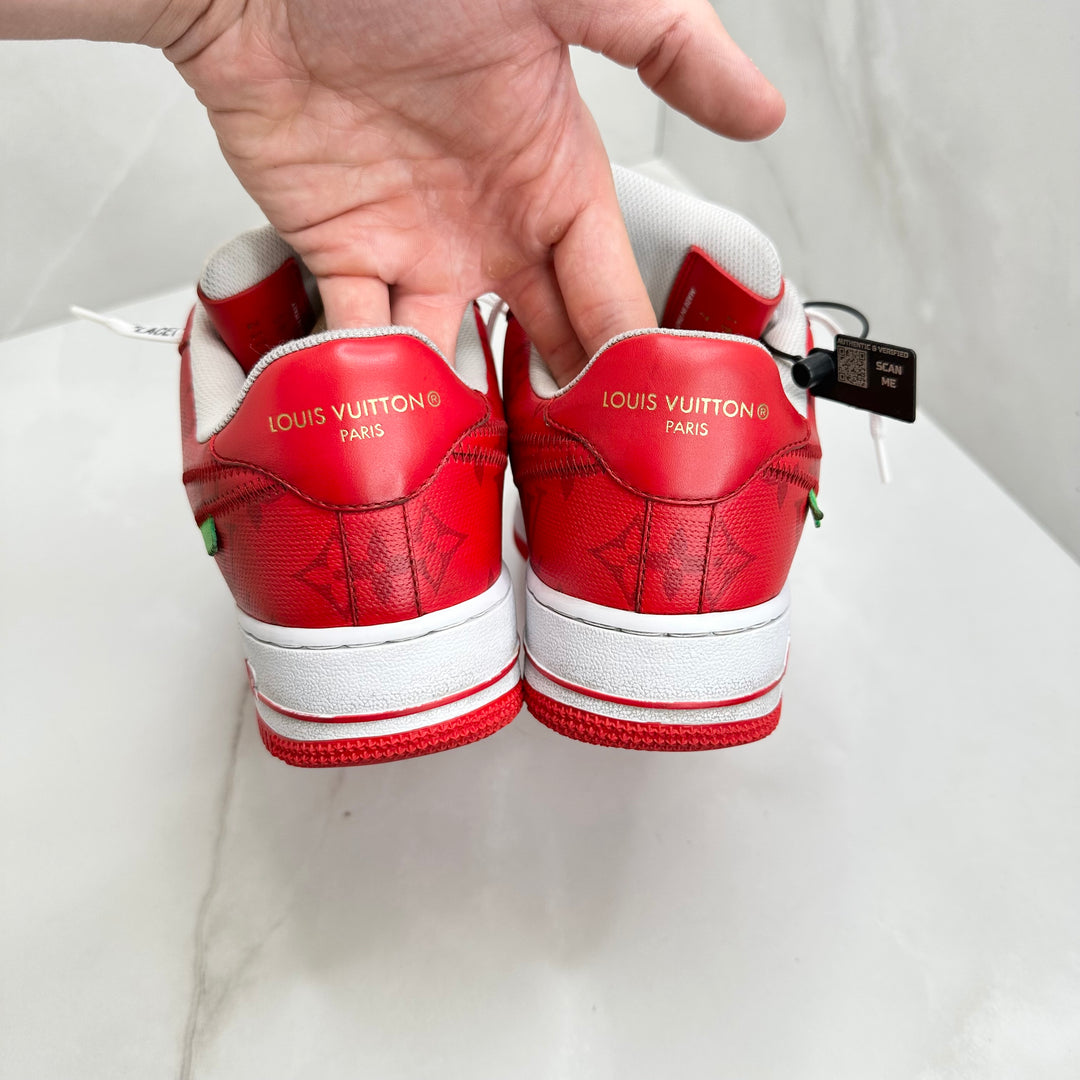 Louis Vuitton Air Force 1 Red LV7US (Fits 6.5UK/7UK)